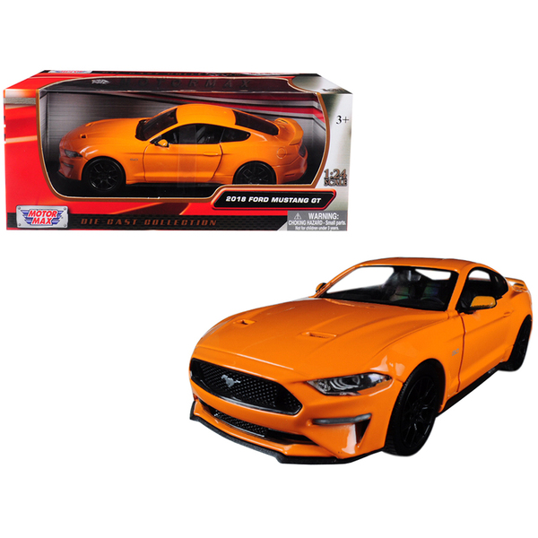 Motormax Ford Mustang GT 5.0 2018 Orange 1/24 Diecast