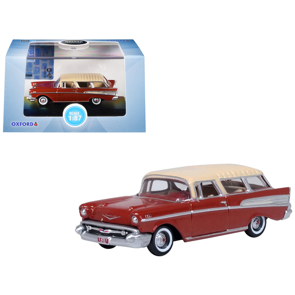 Oxford Diecast 1957 Chevy Nomad - Adobe Beige/Sierra Gold