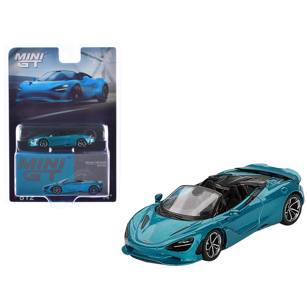 Mini GT Belize Blue McLaren 750S Spider 1/64 Scale Model