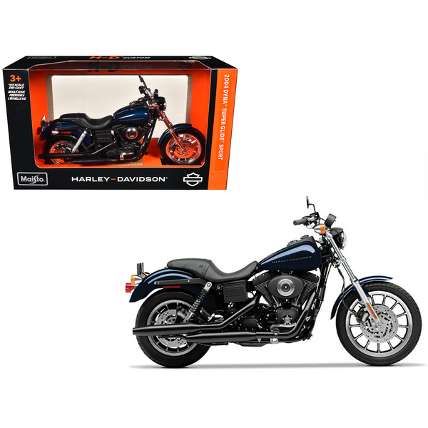 Maisto 2004 Harley-Davidson Dyna Super Glide Sport Blue Motorcycle