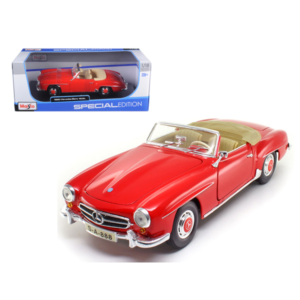 Maisto 1955 Mercedes-Benz 190 SL Red 1/18 Diecast Model Car