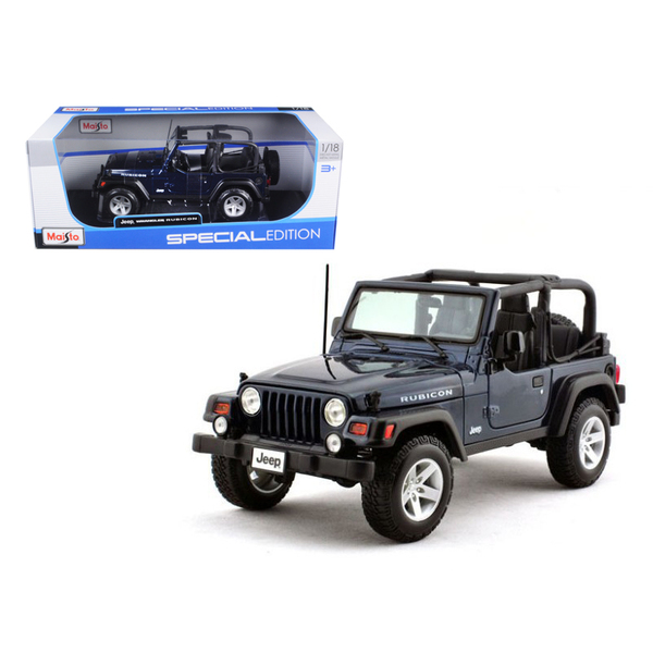 Maisto Jeep Wrangler Rubicon Deep Blue 1/18 Diecast Model Car