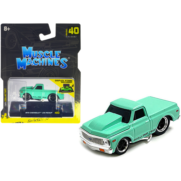 Muscle Machines '72 Chevy C10 Pickup Light Green 1/64