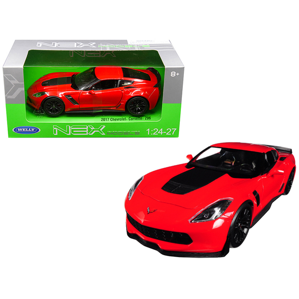 Welly 2017 Corvette Z06 Red 1:24 Scale Model