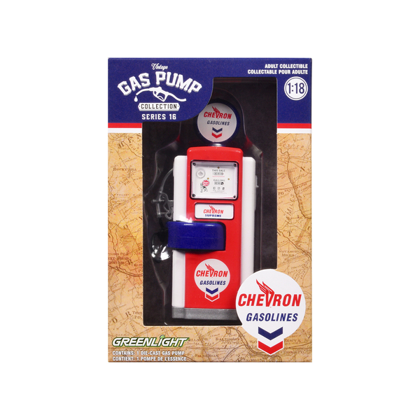 Greenlight 1948 Wayne 100-A Gas Pump - Chevron Red & White