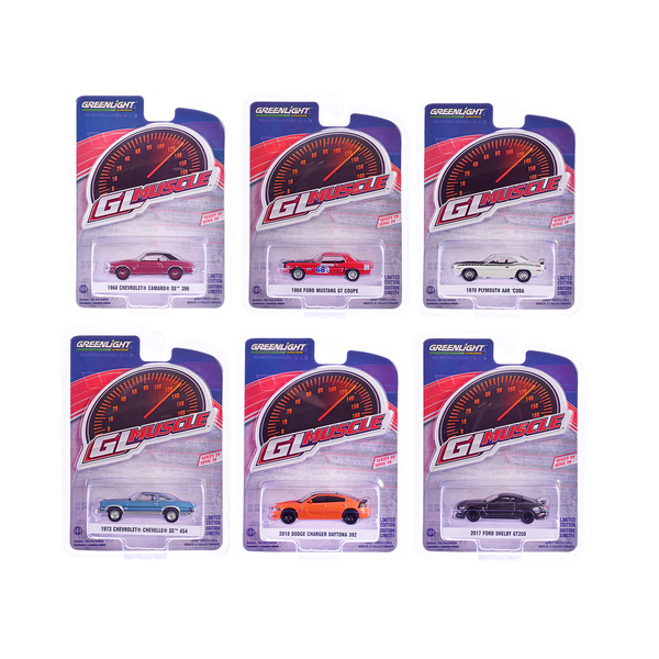 GreenLight Muscle Series 29 Set of 6 Diecast Cars - 1/64 Scale