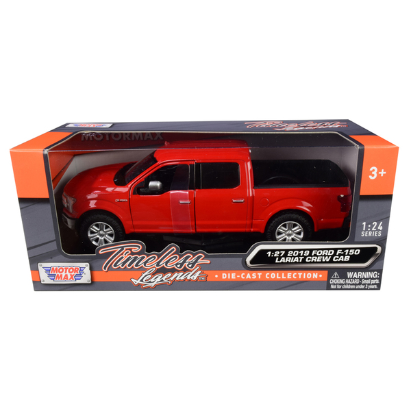 Motormax 2019 Ford F-150 Lariat Truck Red Diecast - 1/24-1/27 Scale