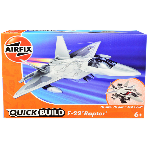Airfix Quickbuild F-22 Raptor Model Kit - Snap-Together Fun