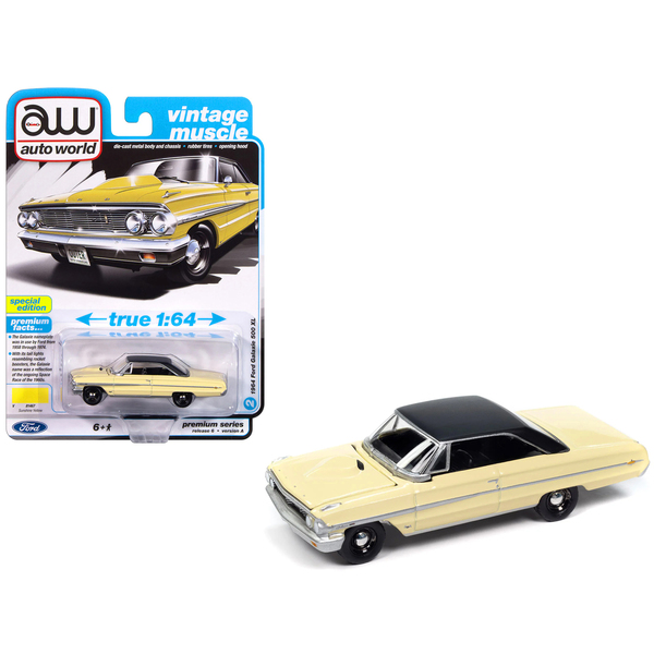 Auto World 1/64 1964 Ford Galaxie 500 XL Sunshine Yellow