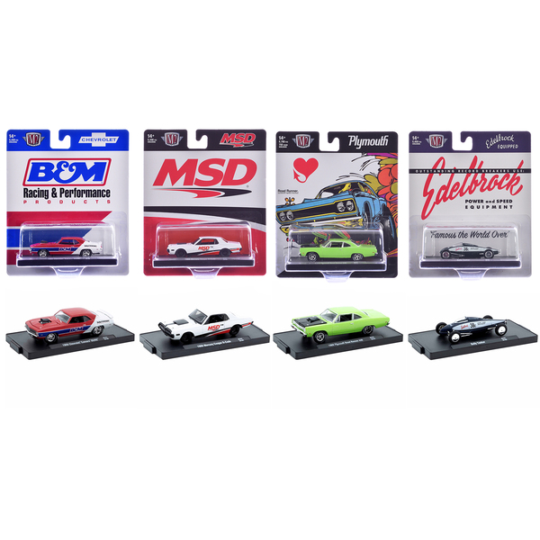 M2 Machines Auto-Drivers Release 121: 4-Car 1/64 Diecast Set