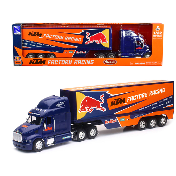 New Ray Peterbilt 387 Red Bull KTM Racing Dark Blue 1/32 Truck