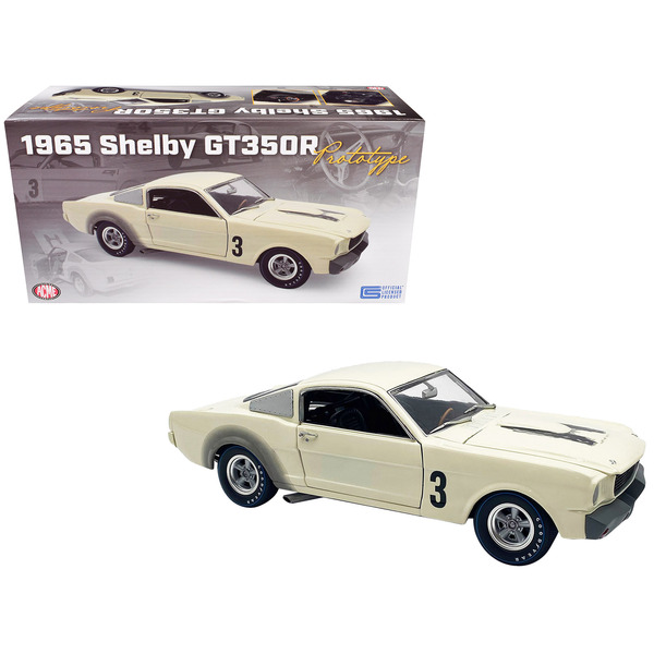 ACME 1965 Shelby GT350R Prototype #3 Diecast Model - White, 1/18