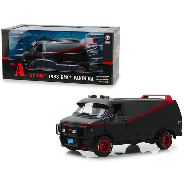 Greenlight 1983 GMC Vandura 'The A-Team' Black 1/18 Diecast Model