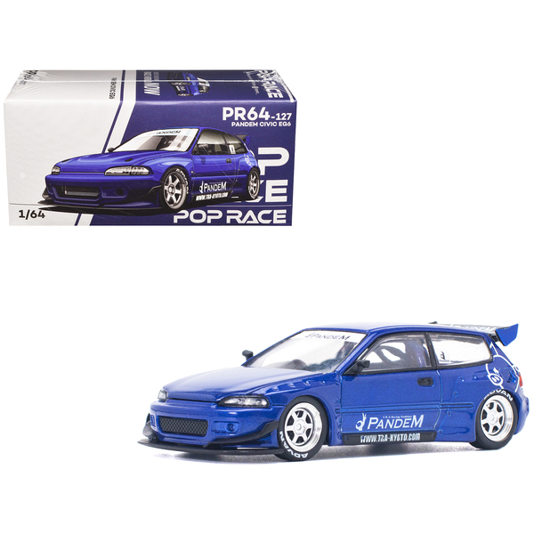Pop Race Pandem Civic EG6 - Blue Metallic 1/64