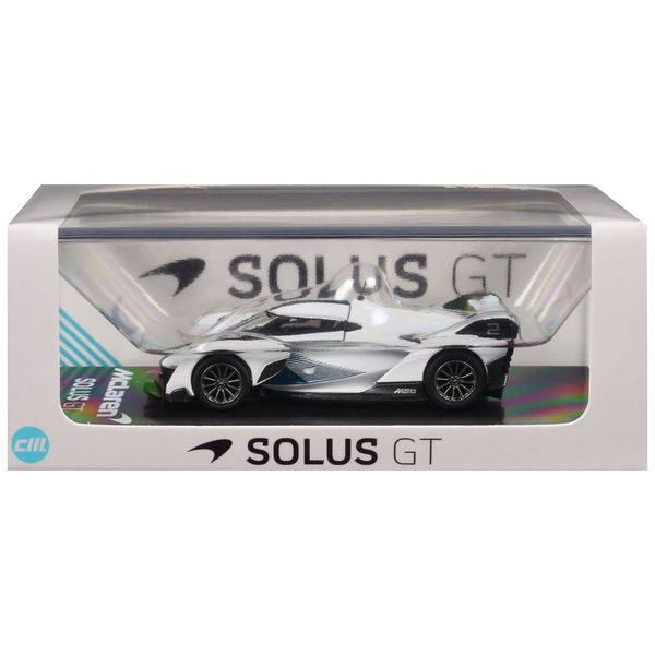 CM Models McLaren Solus GT: White/Blue Stripes - 1/64