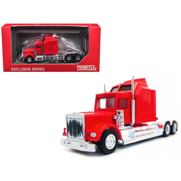 Promotex Kenworth W900 HO Scale Red Sleeper Truck Model