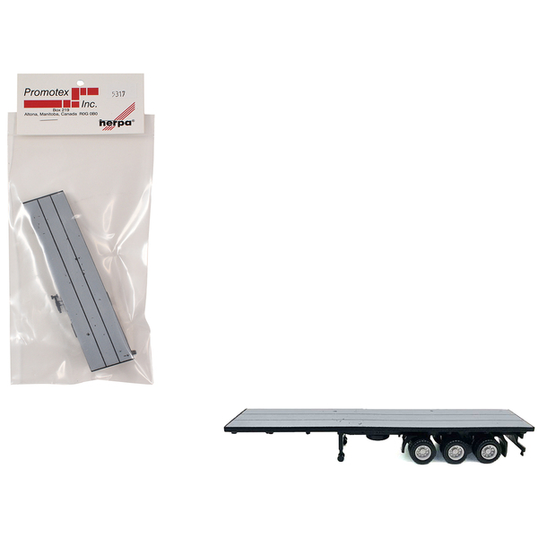 Promotex 40ft Flatbed Trailer HO Scale - Gray Top