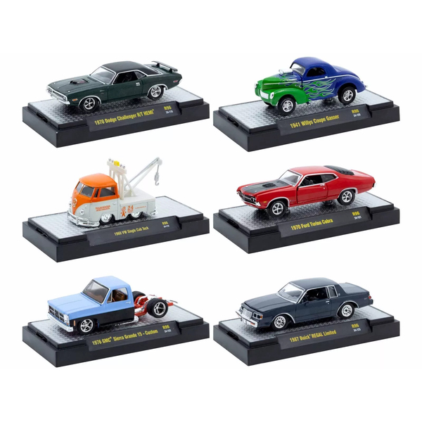 M2 Machines Auto-Thentics 1/64 Scale 6-Car Set