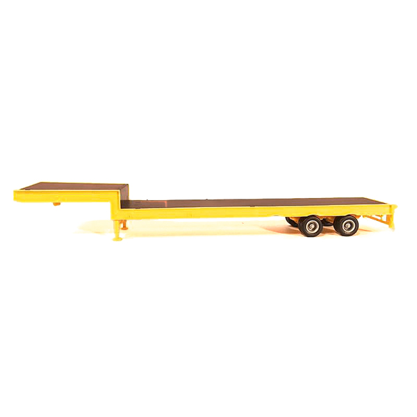 Promotex HO Scale 2-Axle Step Deck Trailer - Yellow