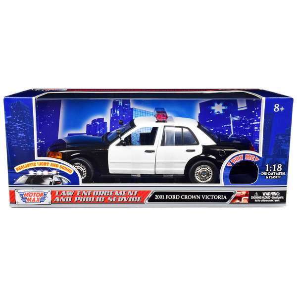 Motormax 2001 Ford Crown Victoria Police Car 1:18