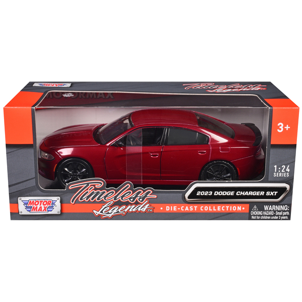 Motormax 2023 Dodge Charger SXT 1/24 Red Diecast Car