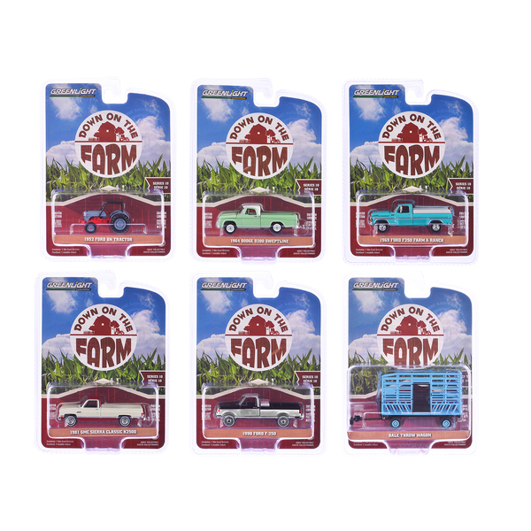 Greenlight Farm Series Diecast Set - 6 Models, 1:64 Scale