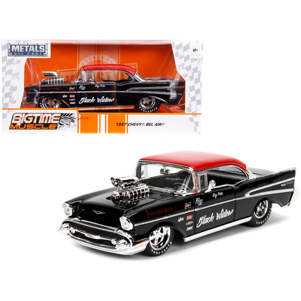 Jada 1957 Chevy Bel Air Black Widow - 1/24 Scale