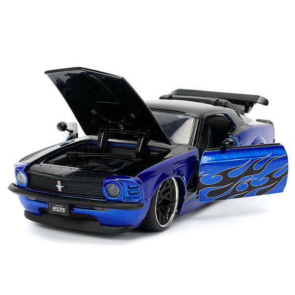 Jada 1970 Ford Mustang Boss 429 - Black/Blue Flames - 1/24