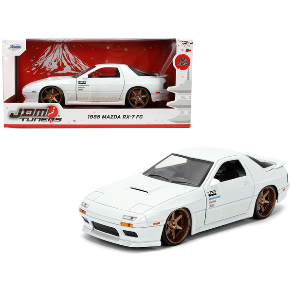 Jada 1985 Mazda RX-7 White JDM Tuners - 1/24 Scale