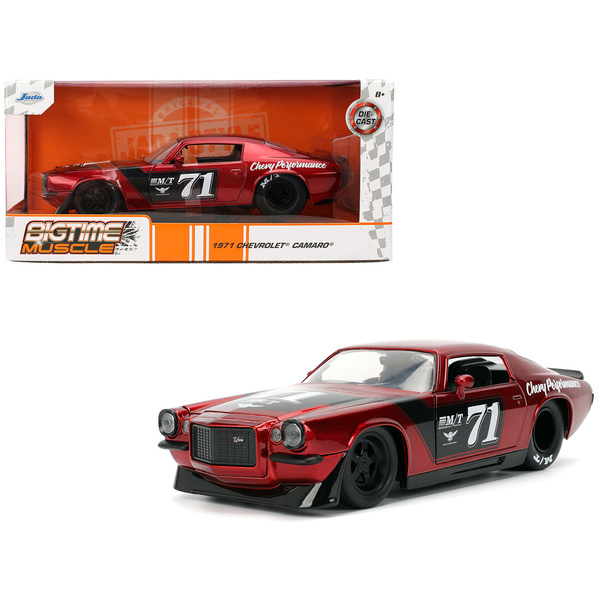 Jada 1971 Chevrolet Camaro #71 - Red Metallic w/ Black Stripes 1/24