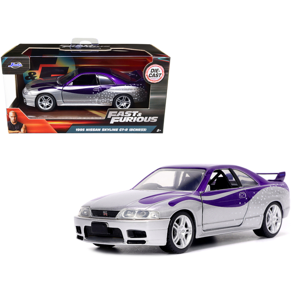 Jada Fast & Furious 1995 Nissan Skyline GT-R (BCNR33) Purple/Silver 1/32