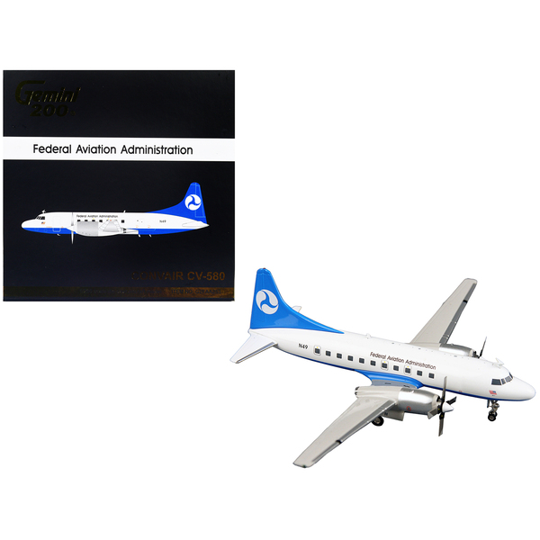 GeminiJets FAA Convair CV-580 Airplane 1/200 Scale