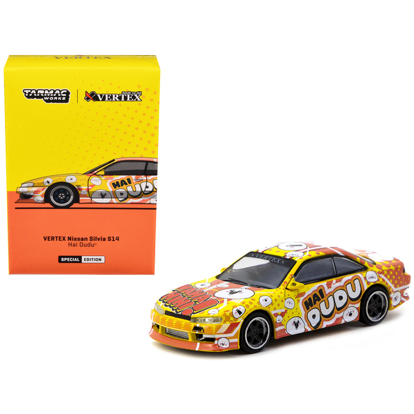 Tarmac Works 1/64 Nissan Silvia S14 Yellow/Orange Diecast