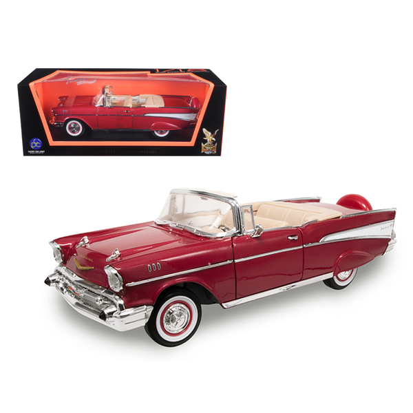 Road Signature 1957 Chevy Bel Air Convertible Red 1/18
