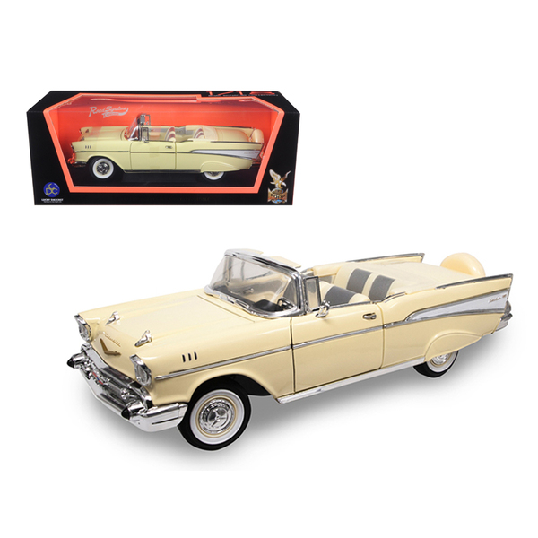 Road Signature 1957 Chevy Bel Air Convertible Cream 1/18
