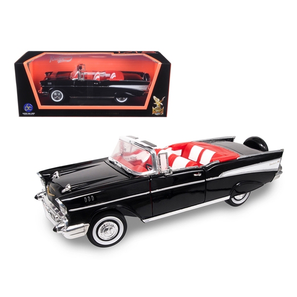 Road Signature 1957 Chevy Bel Air Convertible Black 1/18