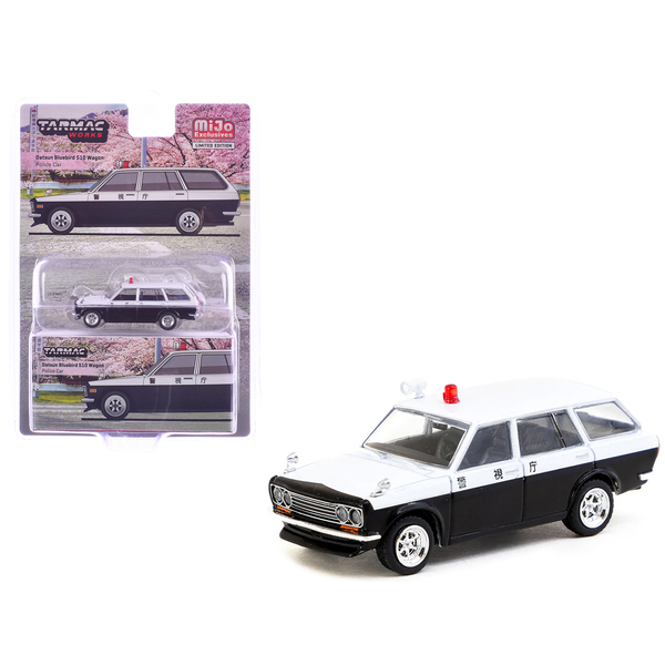 Tarmac Works Datsun Bluebird 510 Wagon Japan Police 1/64 Diecast