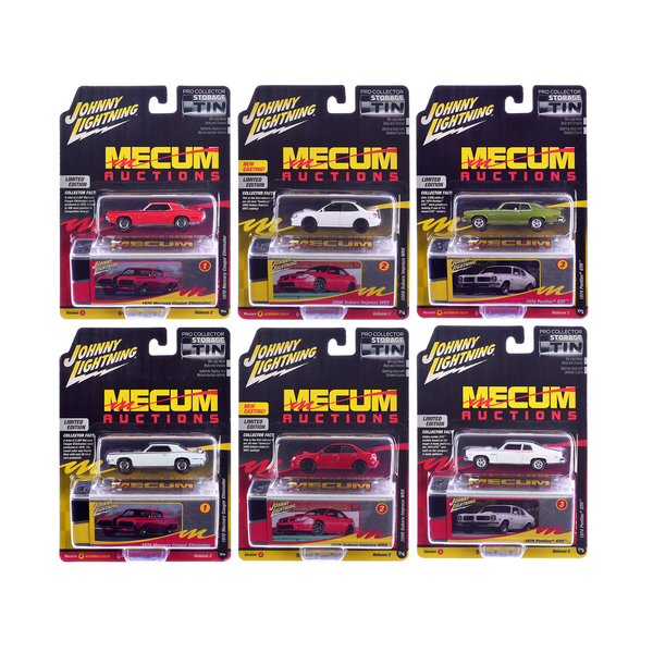 Johnny Lightning Collector's Tin Set of 6 1/64 Scale Cars