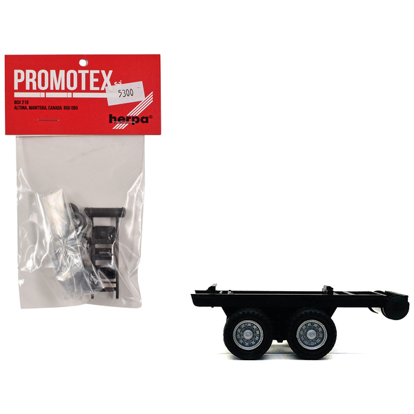 Promotex HO Scale Dual Axle Trailer Chassis - Black