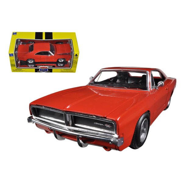 New Ray 1969 Dodge Charger R/T Orange 1/25 Scale Diecast Car