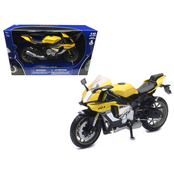 New Ray 1/12 Yamaha YZF-R1 Motorcycle Model - Yellow