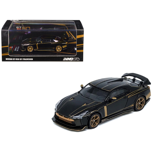 Inno Models Nissan GT-R50 ItalDesign - Black/Gold, Carbon Hood