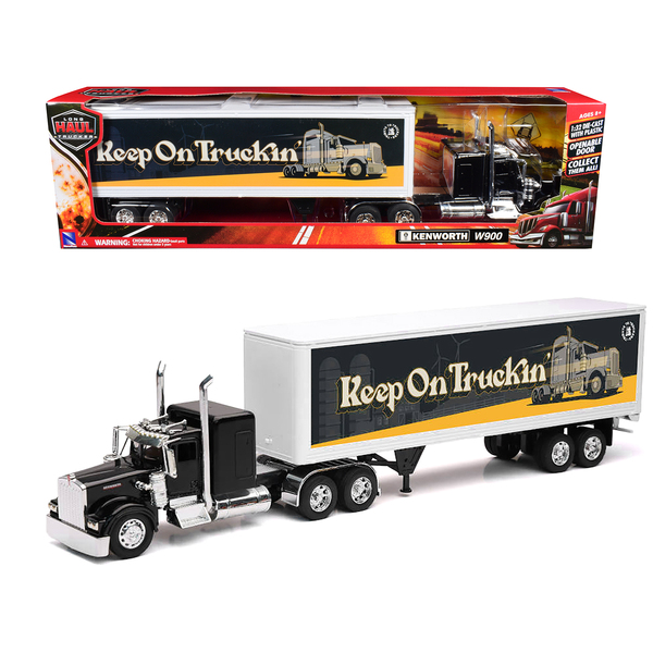 New Ray Kenworth W900 Black Truck & Trailer 1/32 Scale