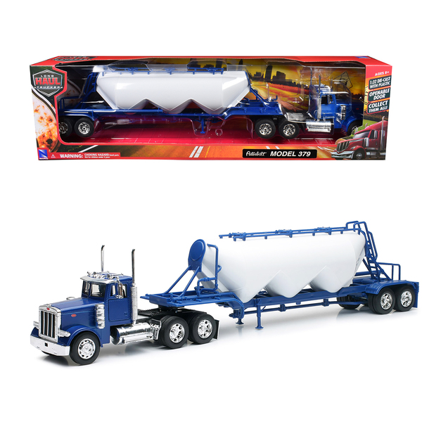 New Ray Peterbilt 379 Blue Truck & Tanker Trailer 1/32