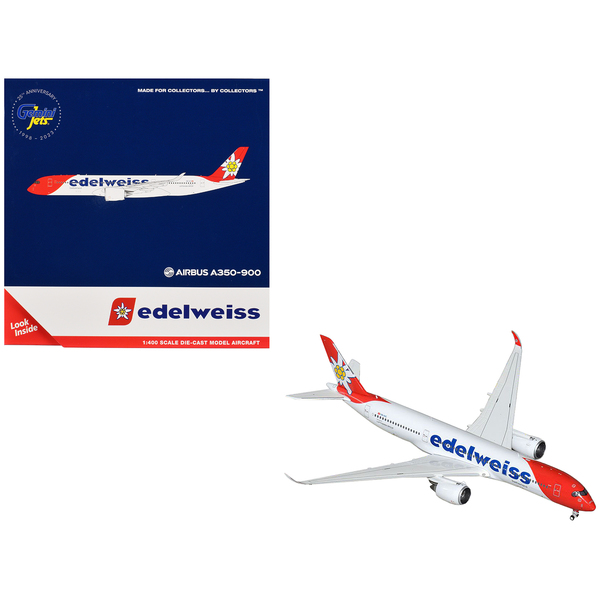 GeminiJets Edelweiss Air Airbus A350-900 1/400 Scale Diecast Model