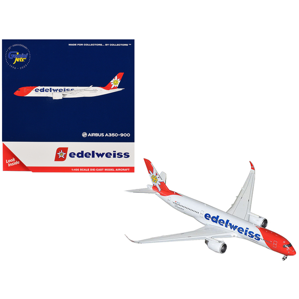 GeminiJets Edelweiss Air A350-900 Flaps Down 1/400 Diecast Model