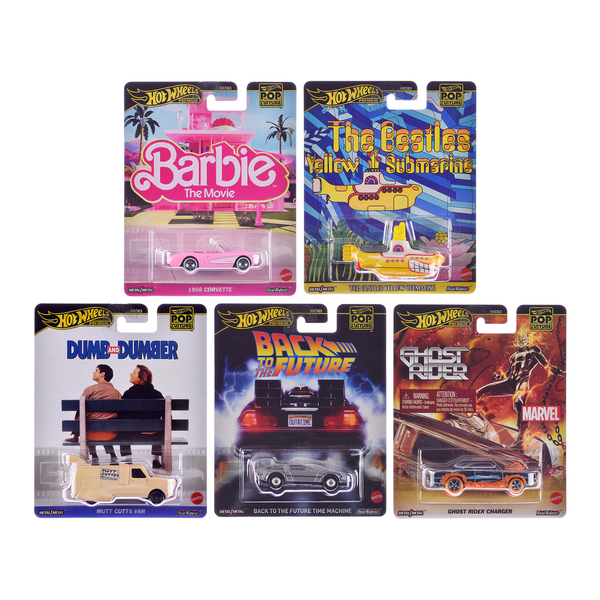 Hot Wheels Pop Culture Premium 5 Car Set H - Iconic Movie Cars