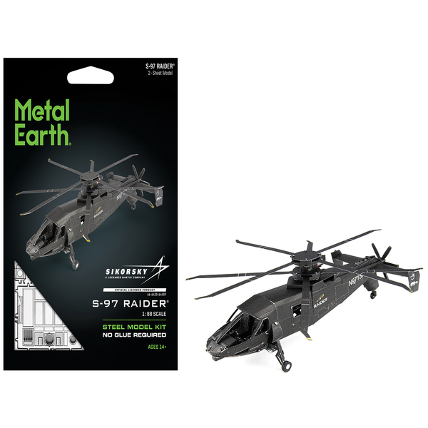 Metal Earth S-97 Raider Attack Helicopter - 4.9" Model Kit