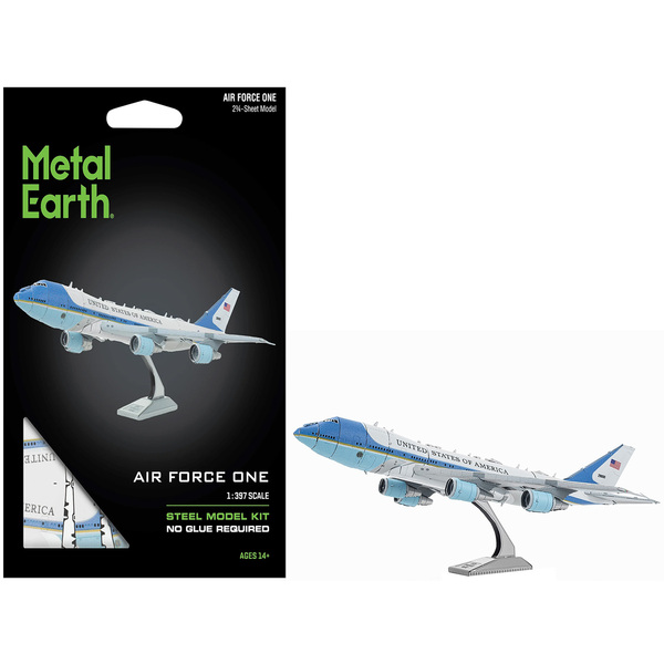 Metal Earth Air Force One 747 Plane - 7" Model Kit