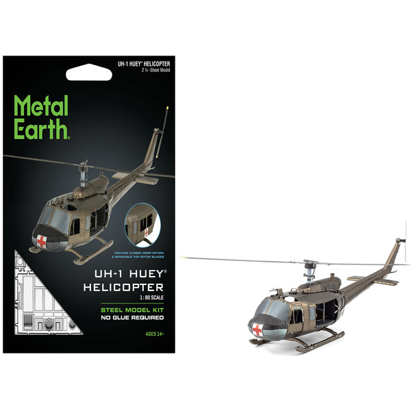 Metal Earth Huey Helicopter - Moderate Steel Model Kit